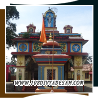 "Thiruvalla Divyadesam Sree Vallabha Temple with Lord Thiruvaazhmaarban blessing in grand standing posture facing east"
